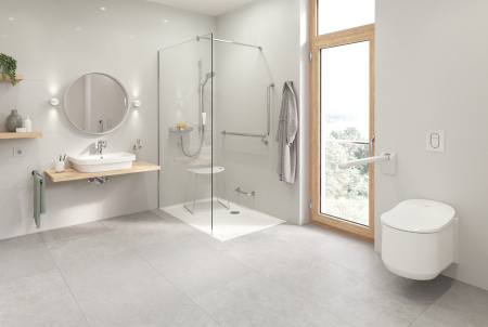 Смеситель однорычажный с инфракрасной электроникой для раковины Grohe Eurosmart 23975 003 (23975003) хром 